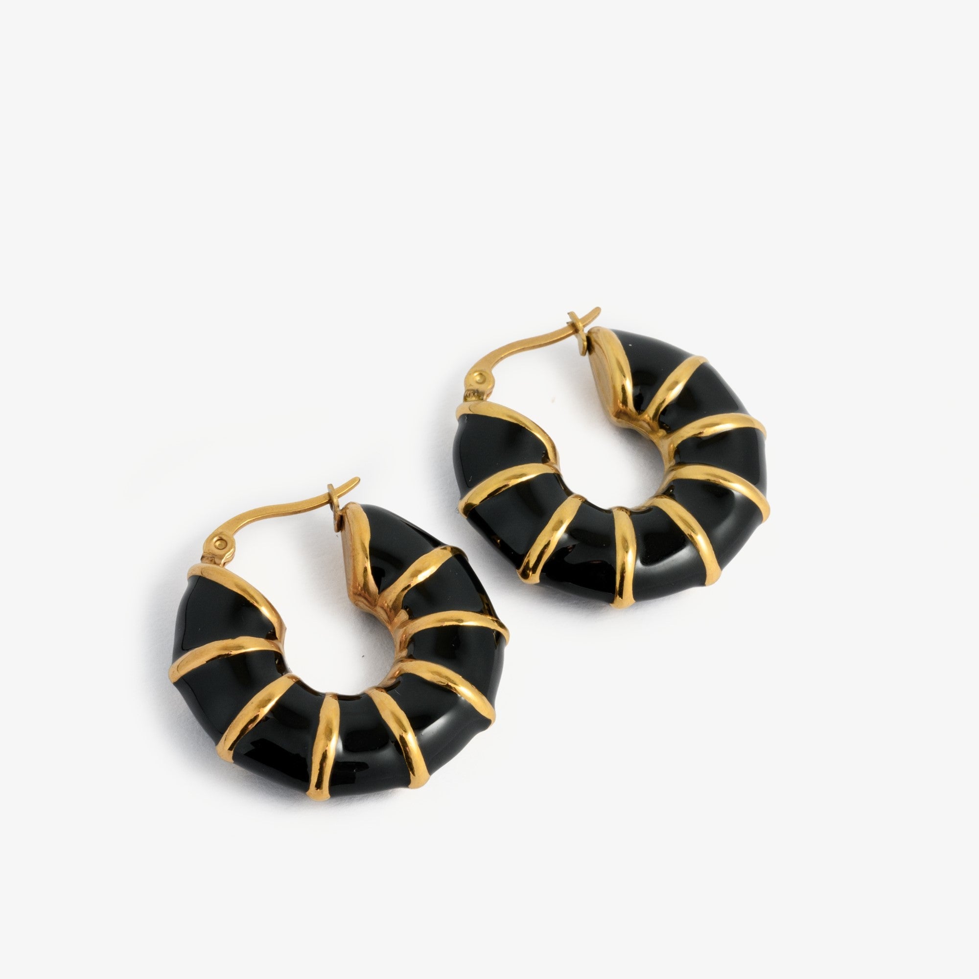 Black Sarasvati Earrings - EzaVision - Earrings - Black Sarasvati Earrings - EzaVision