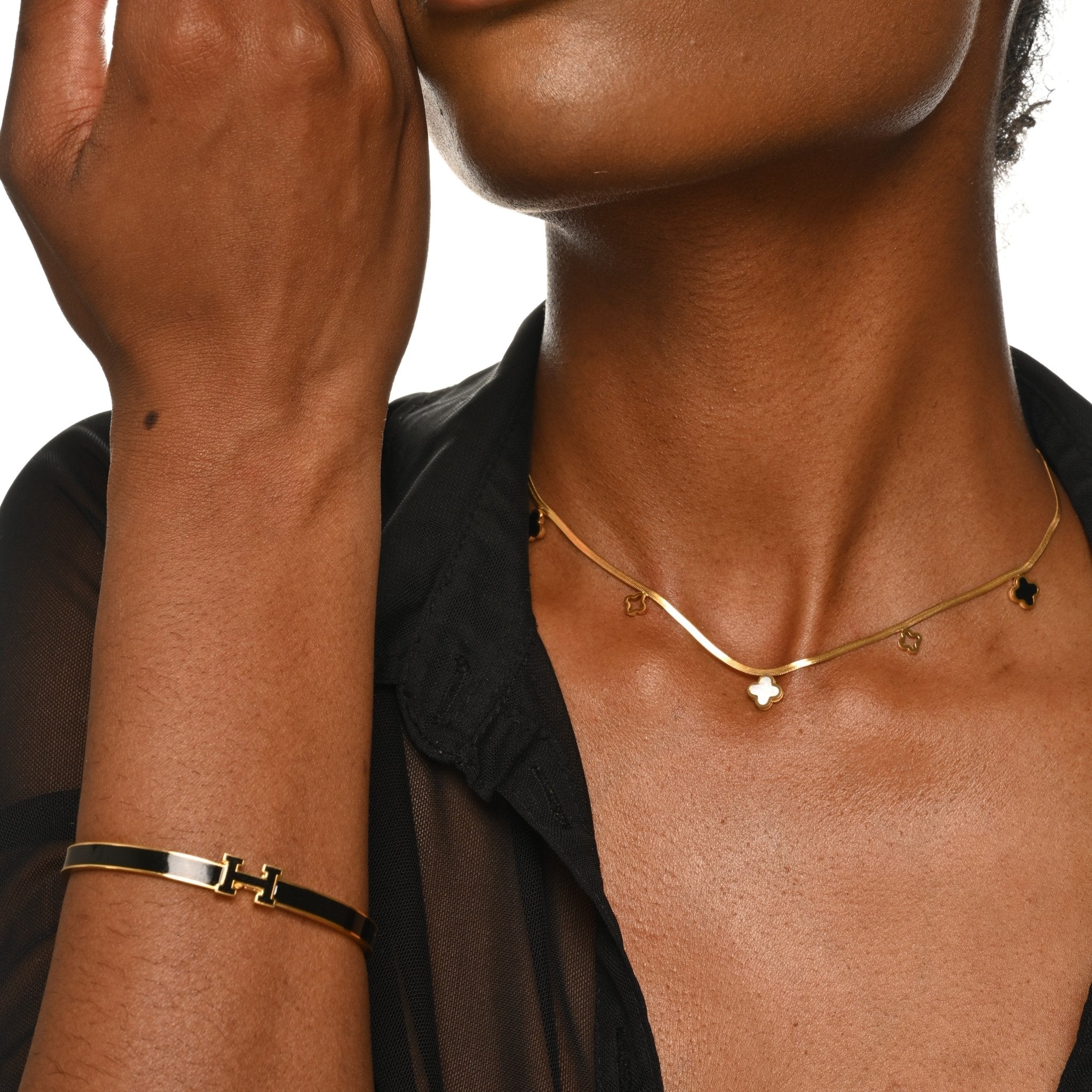 Black Thiny Acheron Bangle - EzaVision - Bracelets - Black Thiny Acheron Bangle - EzaVision