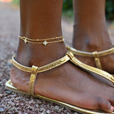 Double Chain Clover Anklet - EzaVision - Anklet - Double Chain Clover Anklet - EzaVision