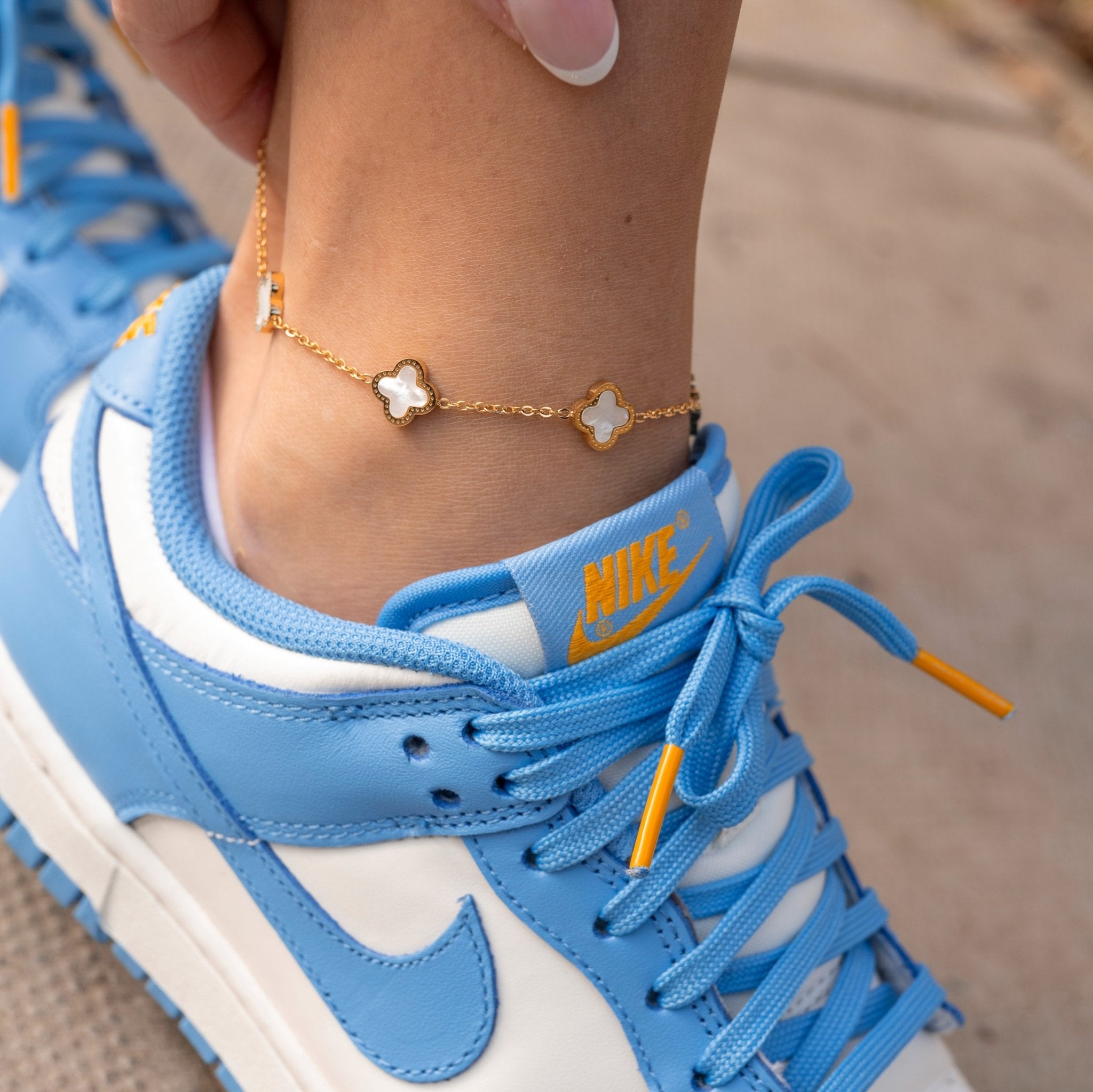 White Clover Anklet - EzaVision - Anklet - Gold Clover Anklet - EzaVision