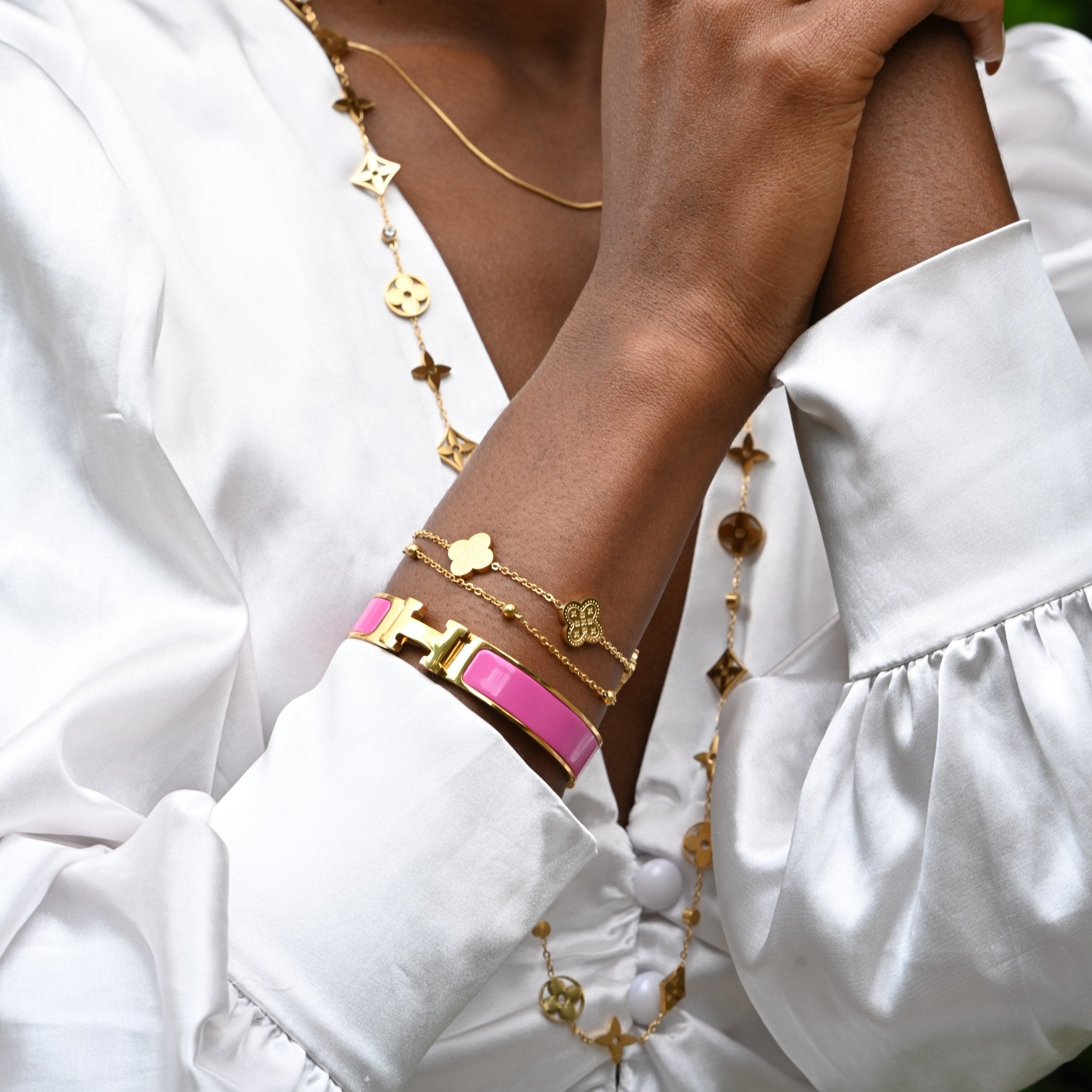 Gold Clover Bracelet - EzaVision - Bracelets - Gold Clover Bracelet - EzaVision