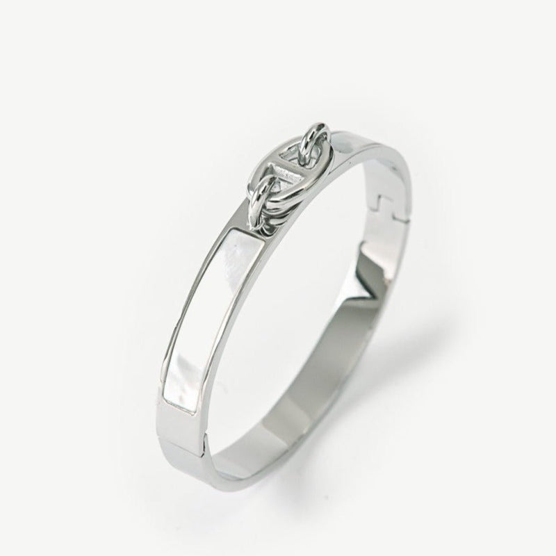 Silver Angerona Bangle - EzaVision - Bracelets -