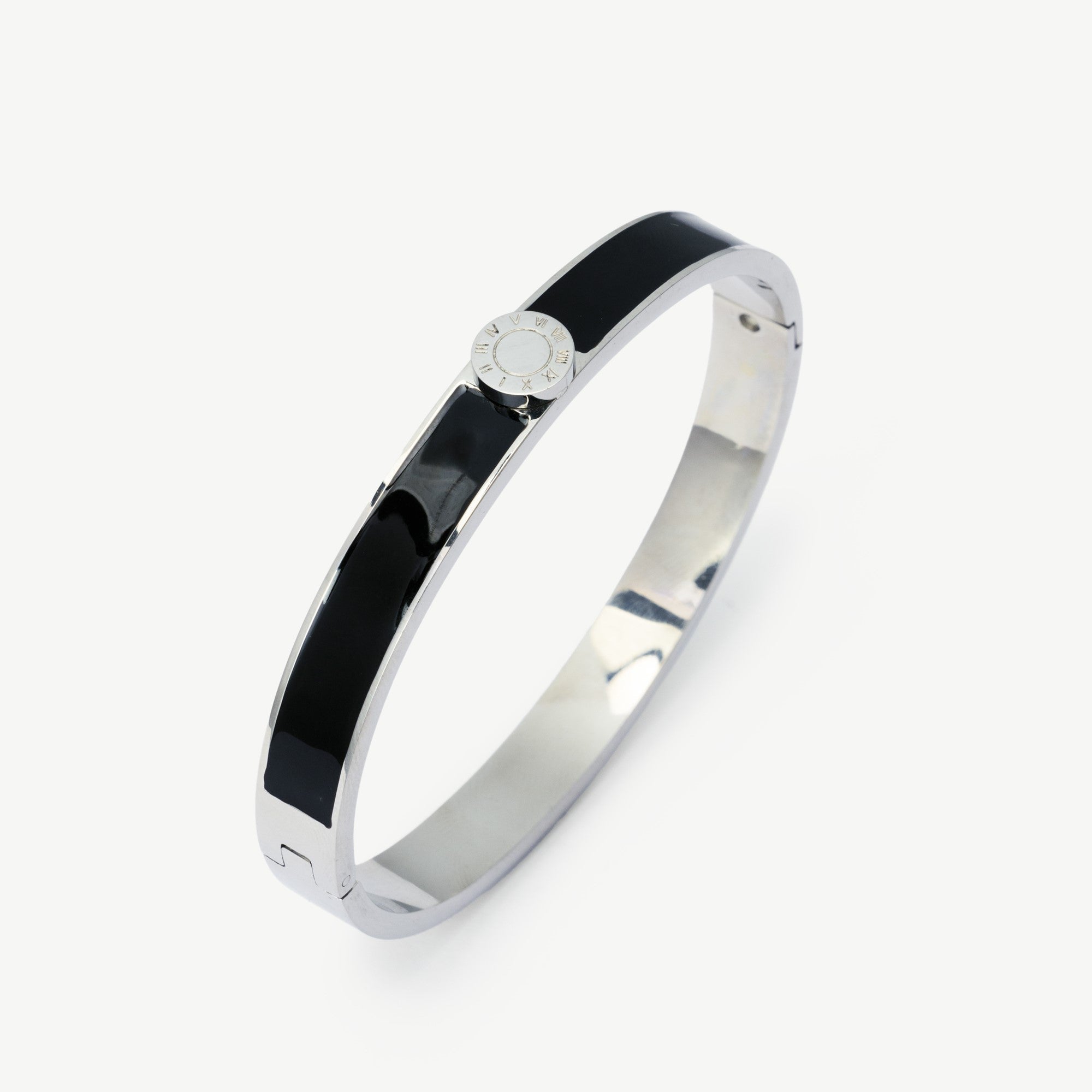 Silver Black Aether Bangle - EzaVision - Bracelets - Silver Black Aether Bangle - EzaVision