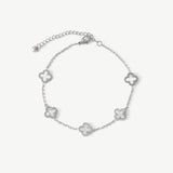 Silver Clover Anklet - EzaVision - Anklet -