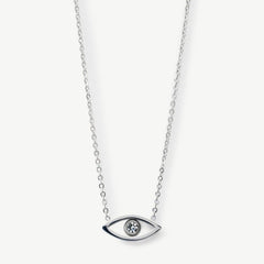 Silver Evil Eye Necklace - EzaVision - Necklace - Silver Evil Eye Necklace - EzaVision