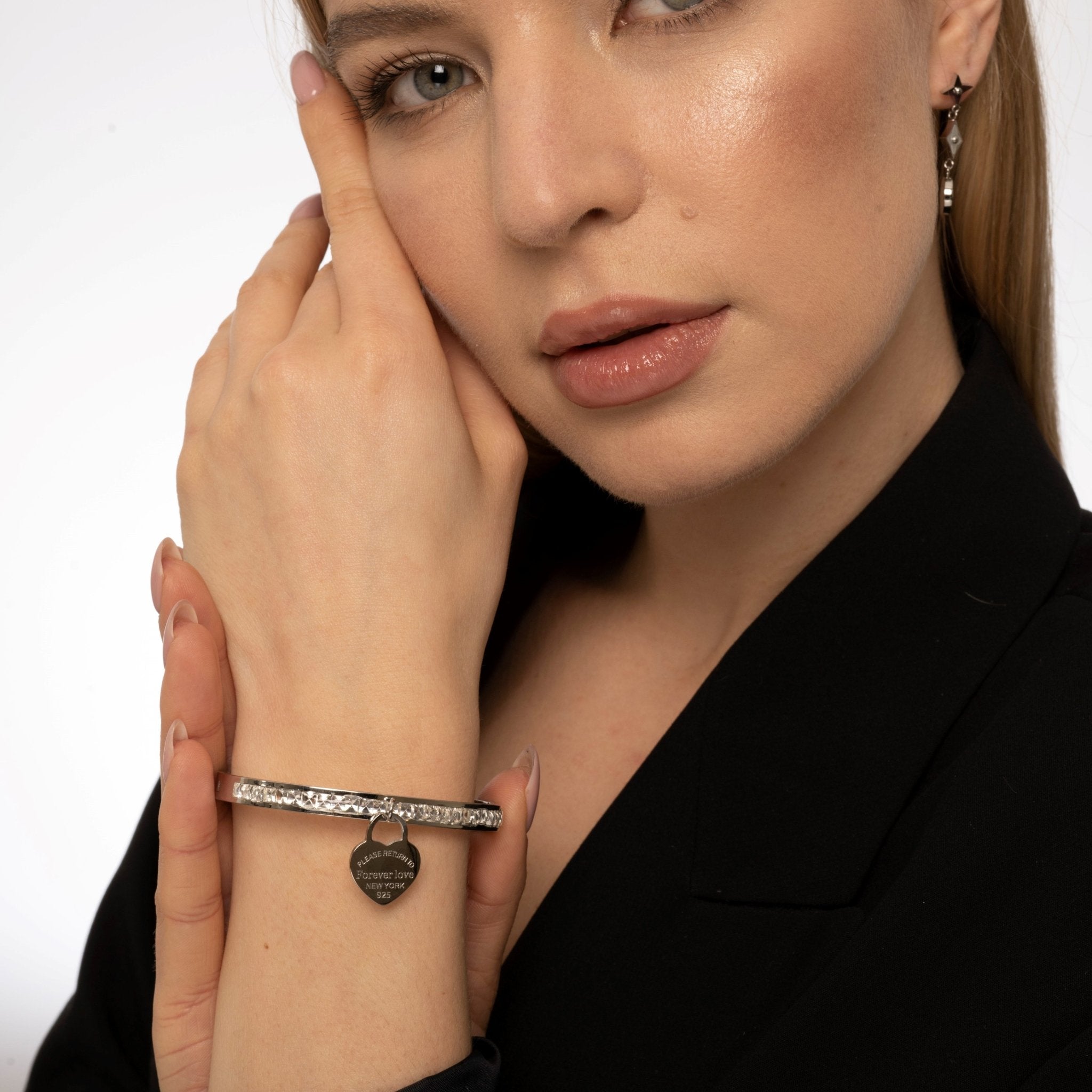 Silver Nemesis Bangle - EzaVision - Bracelets - Silver Nemesis Bangle - EzaVision