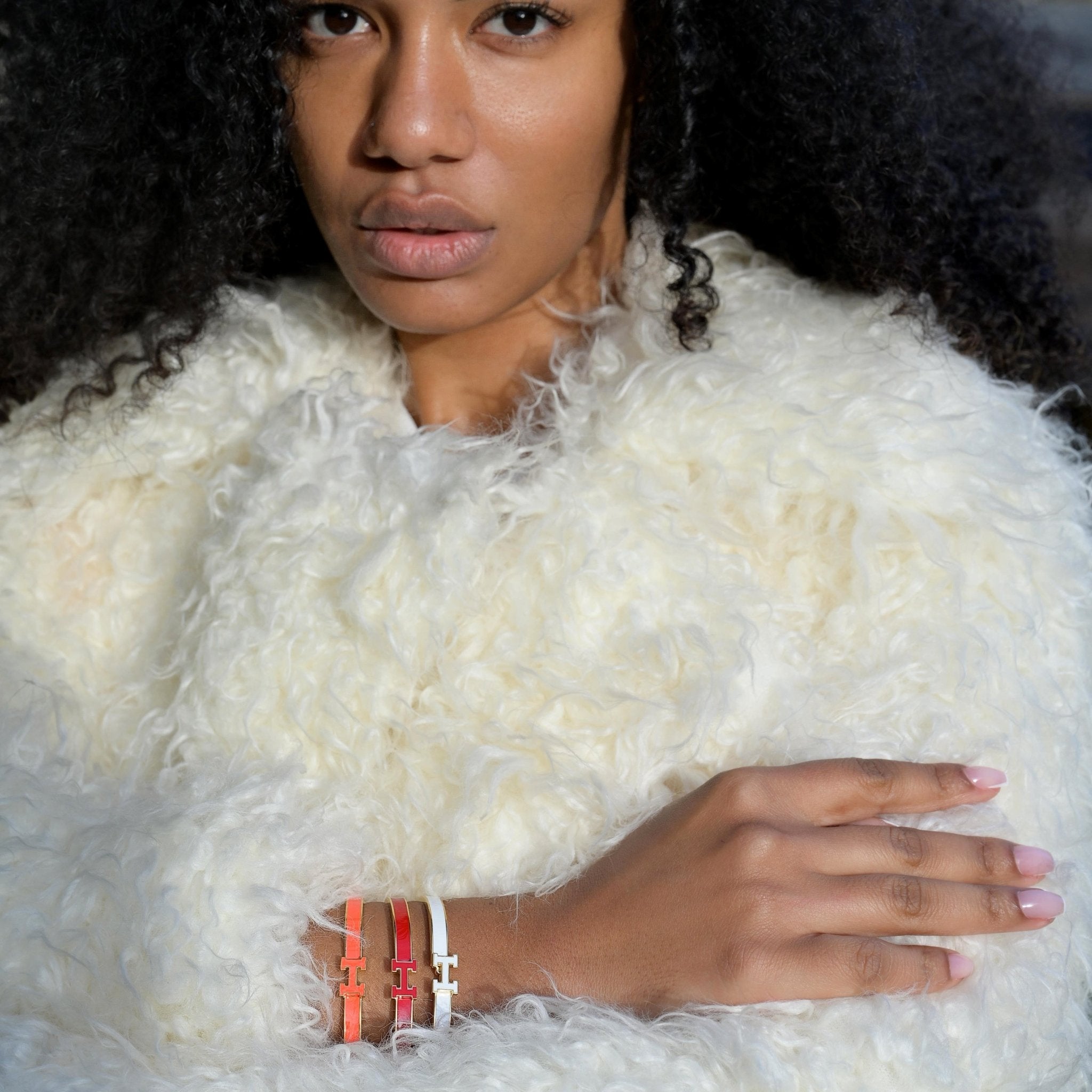 White Tiny Acheron Bangle - EzaVision - Bracelets - White Tiny Acheron Bangle - EzaVision