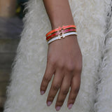 White Tiny Acheron Bangle - EzaVision - Bracelets - White Tiny Acheron Bangle - EzaVision