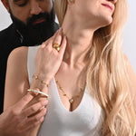 White Tiny Acheron Bangle - EzaVision - Bracelets - White Tiny Acheron Bangle - EzaVision