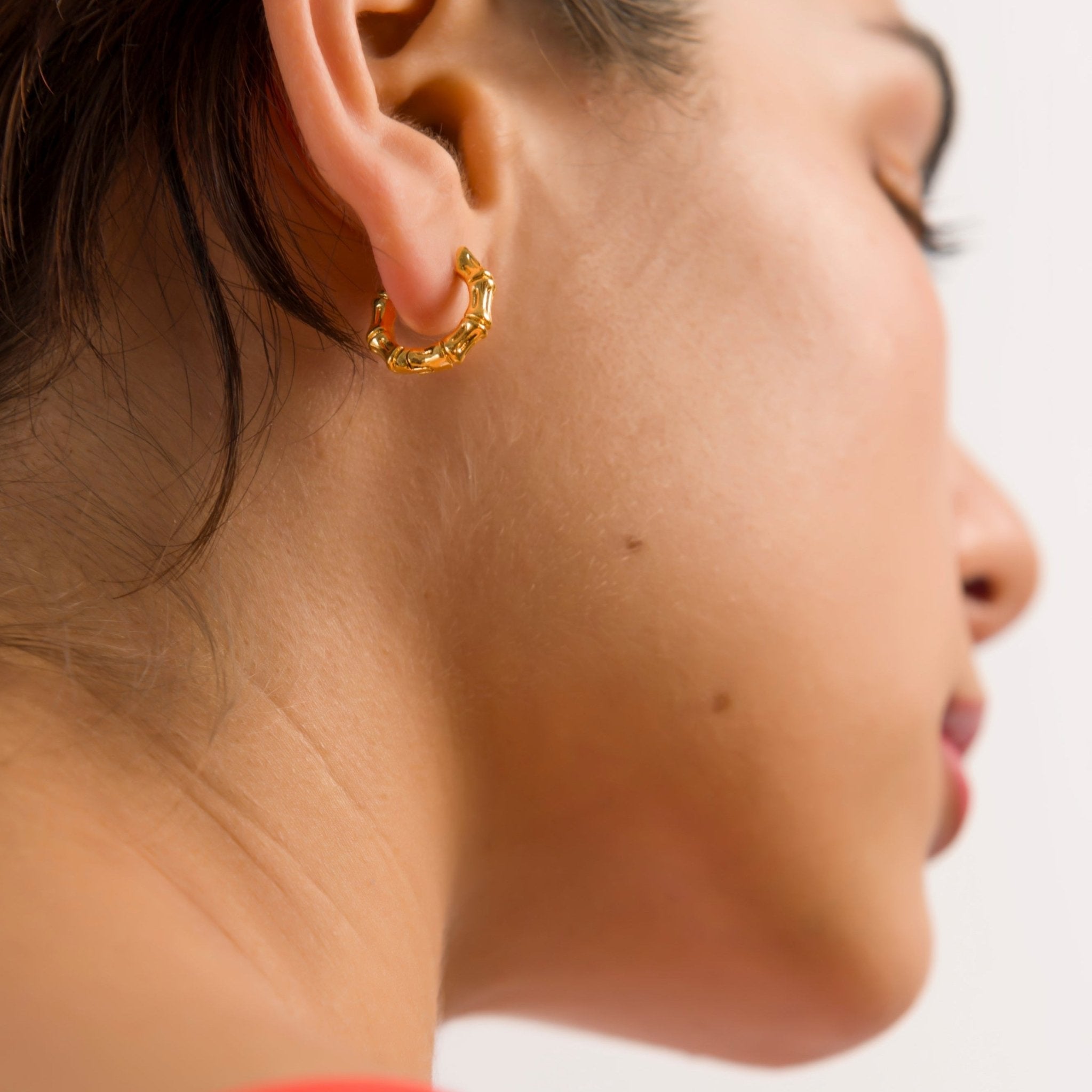 Bamboo Hoop Earrings - EzaVision - Earrings - Bamboo Hoop Earrings