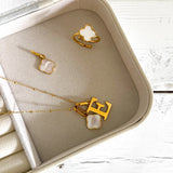 Mother of Pearl Clover Charm - EzaVision - Necklace - Mother of Pearl Clover Charm
