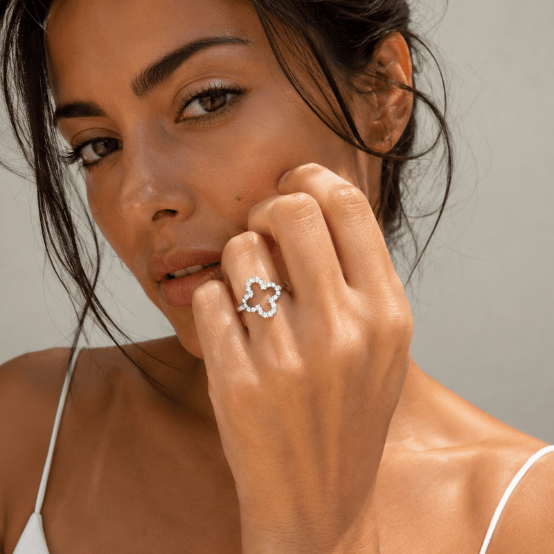 Silver Clover Ring - EzaVision - Ring - Silver Clover Ring