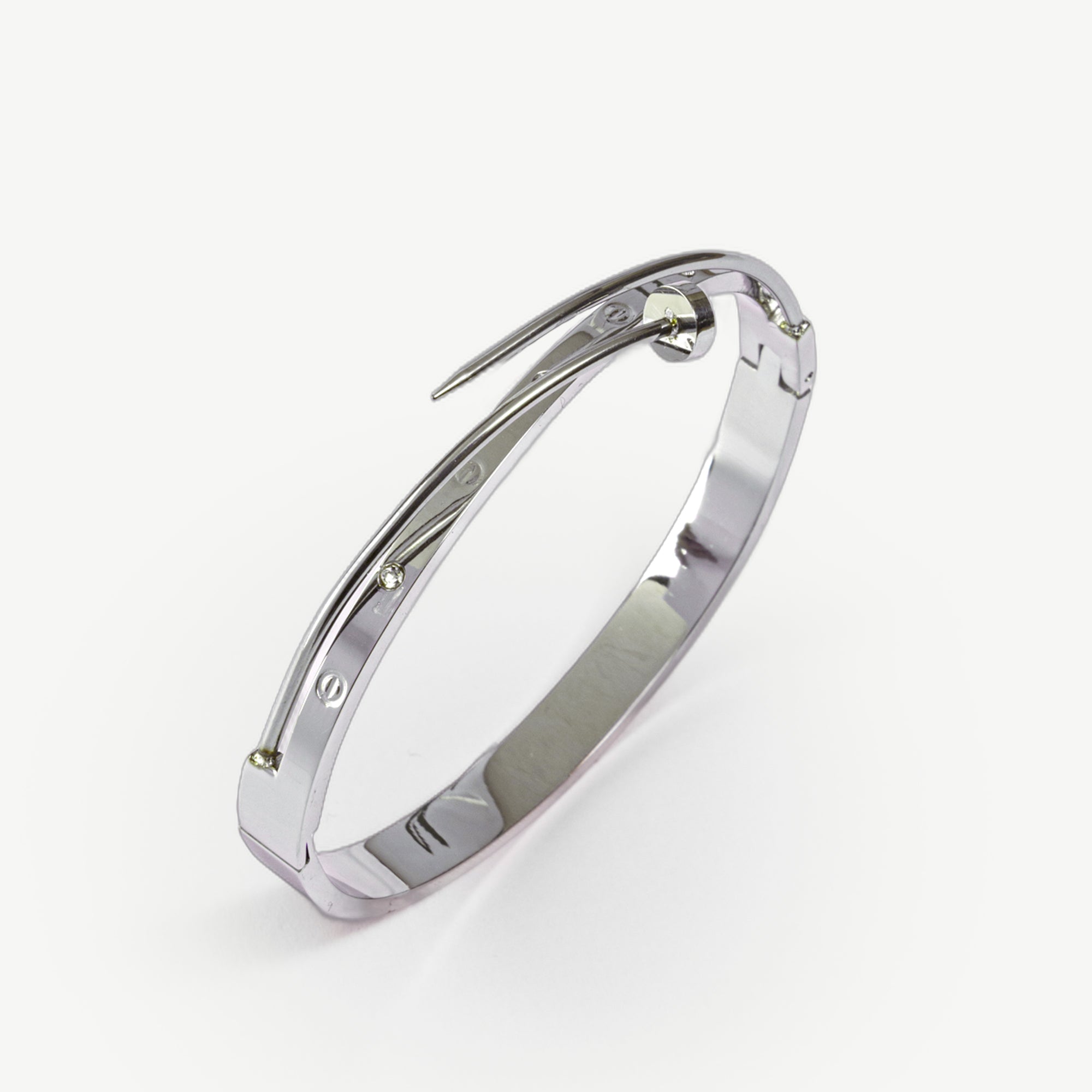 Silver Acrimax Bangle - EzaVision - Bracelets - Silver Acrimax Bangle