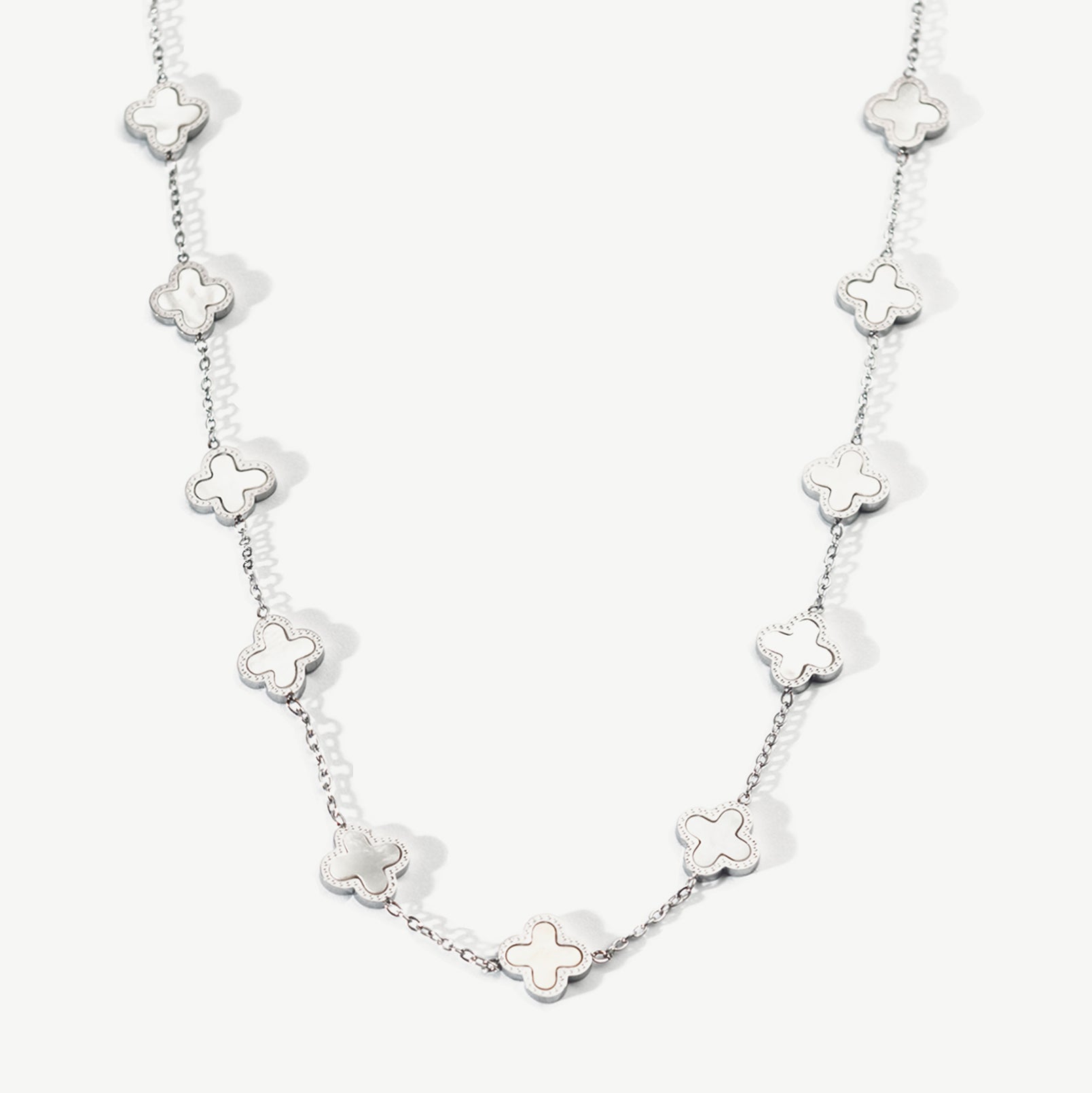 Silver Clover Necklace - EzaVision - Necklace - Silver Clover Necklace